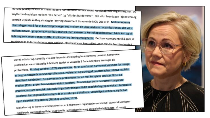 Over 55 tilfeller av mulig plagiat i Kjerkols masteroppgave